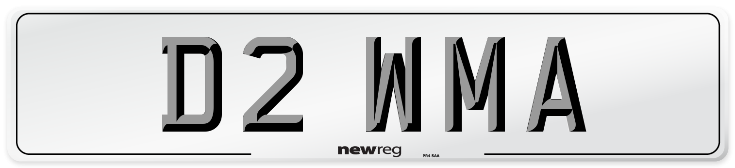 D2 WMA Number Plate from New Reg